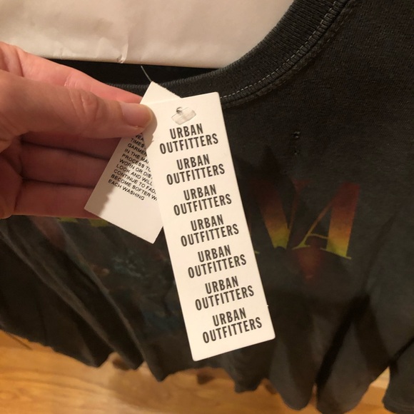 NWT NEW NIRVANA Unisex Long Shirt, Intentional Distressing - Picture 4 of 6